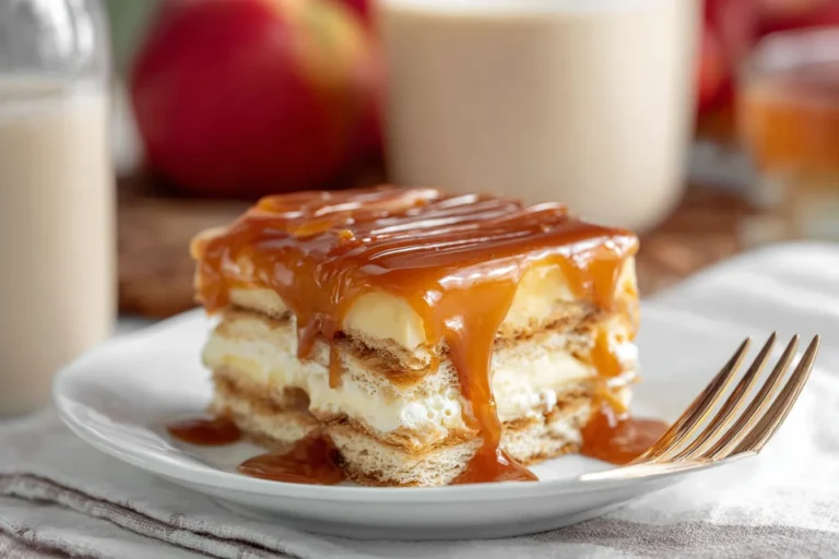 Caramel Apple Eclair Cake