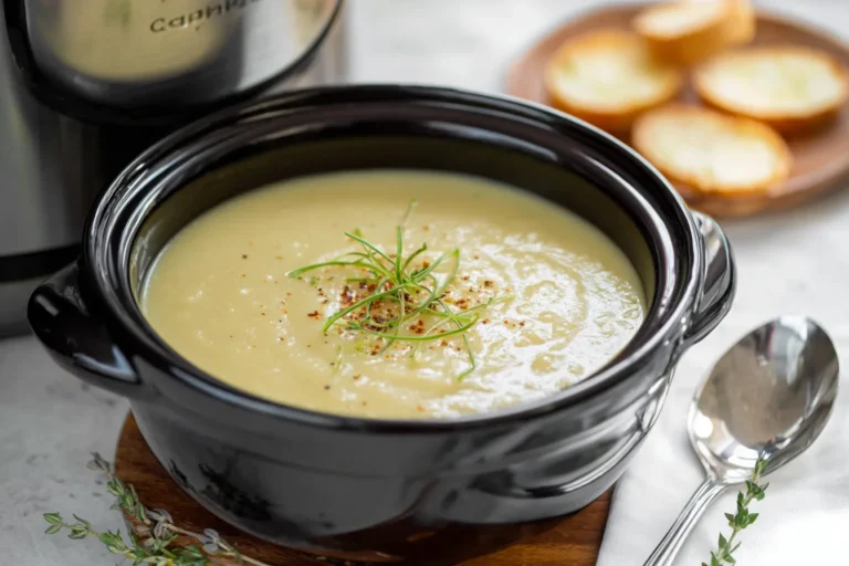 Creamy Slow Cooker Potato Leek Soup