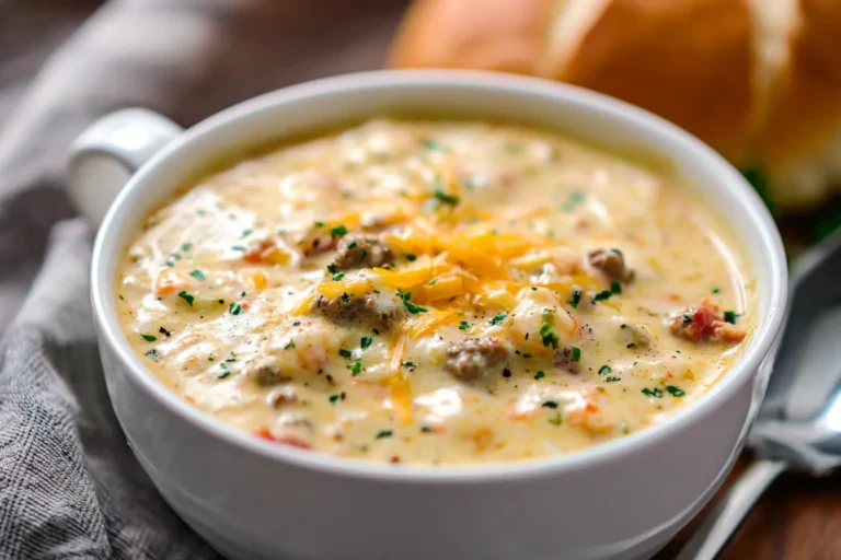 Crock Pot Cheeseburger Soup