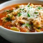 Crockpot Chicken Parmesan Soup