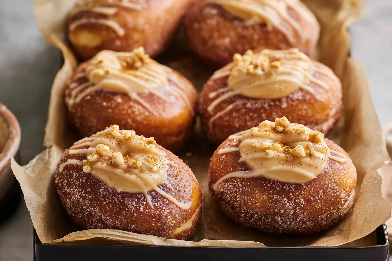 Decadent Pumpkin Spice Cheesecake Doughnuts