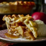 Decadent Toffee Apple Pie with Homemade Vanilla Custard