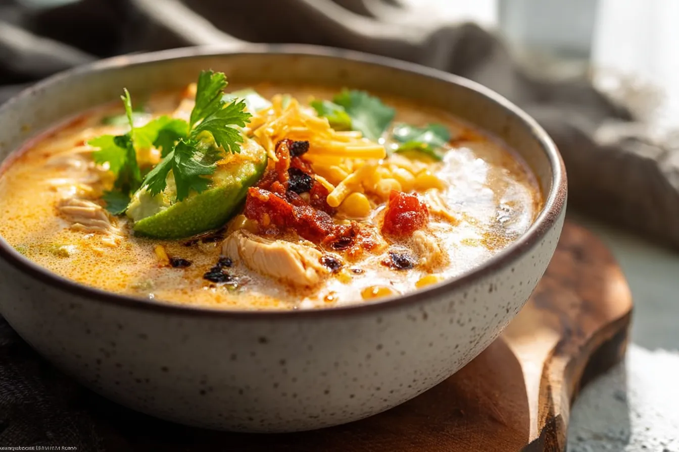 Easy Creamy Chicken Tortilla Soup Recipe