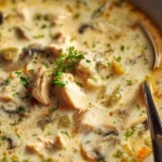 Easy Creamy Chicken and Mushroom Soup Recipe