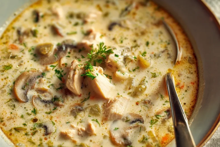 Easy Creamy Chicken and Mushroom Soup Recipe