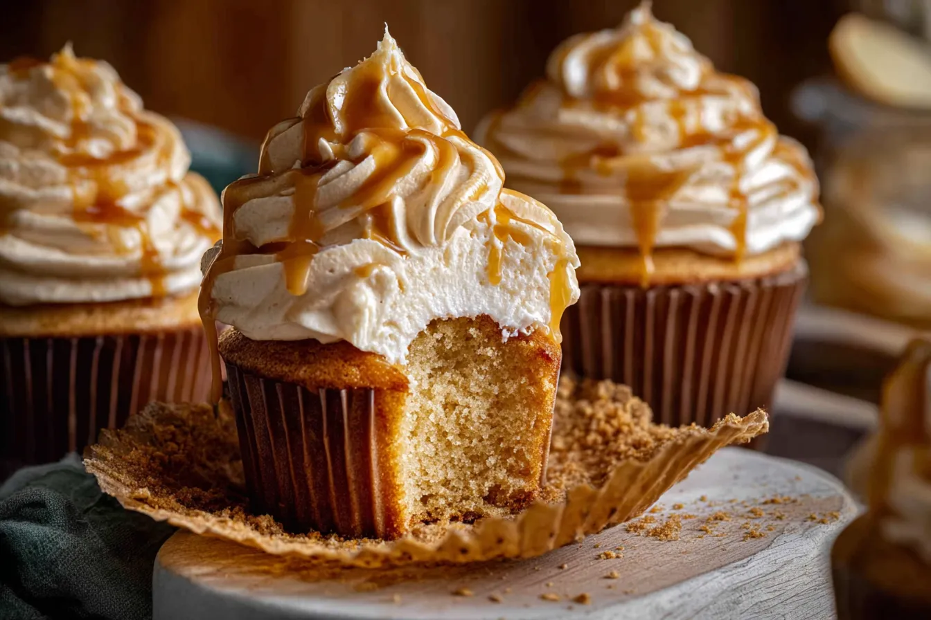 Easy Homemade Butterbeer Cupcakes