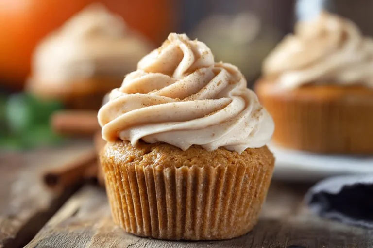 Easy Pumpkin Cupcakes with Cinnamon Cream Cheese Frosting
