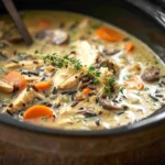 Easy Slow Cooker Chicken and Wild Rice Soup