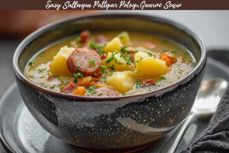 Easy Slow Cooker German Potato Soup with Sausages