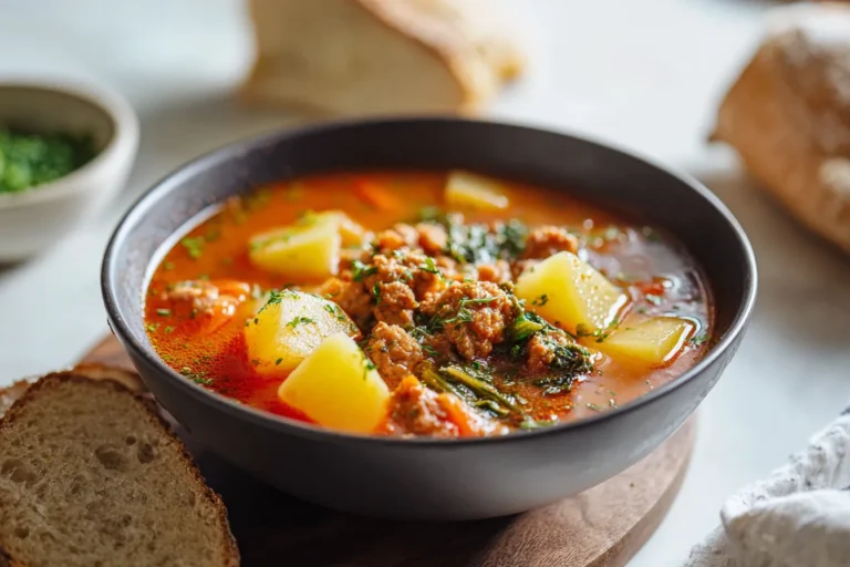 Easy Spicy Sausage and Potato Soup Recipe