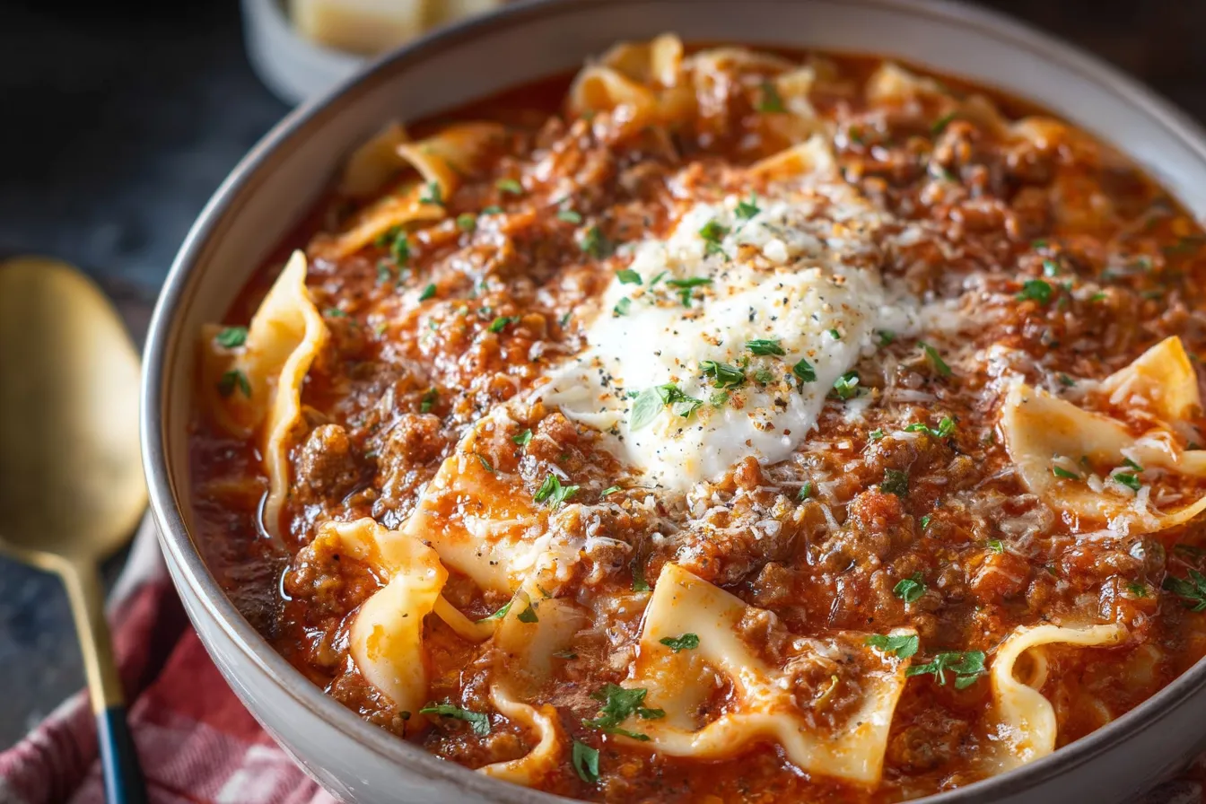 High Protein Lasagna Soup Recipe