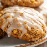 Iced Pumpkin Oatmeal Cookies