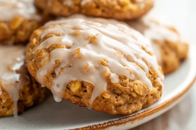 Iced Pumpkin Oatmeal Cookies