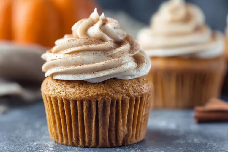 Moist Pumpkin Spice Cupcakes with Cinnamon Cream Cheese Frosting