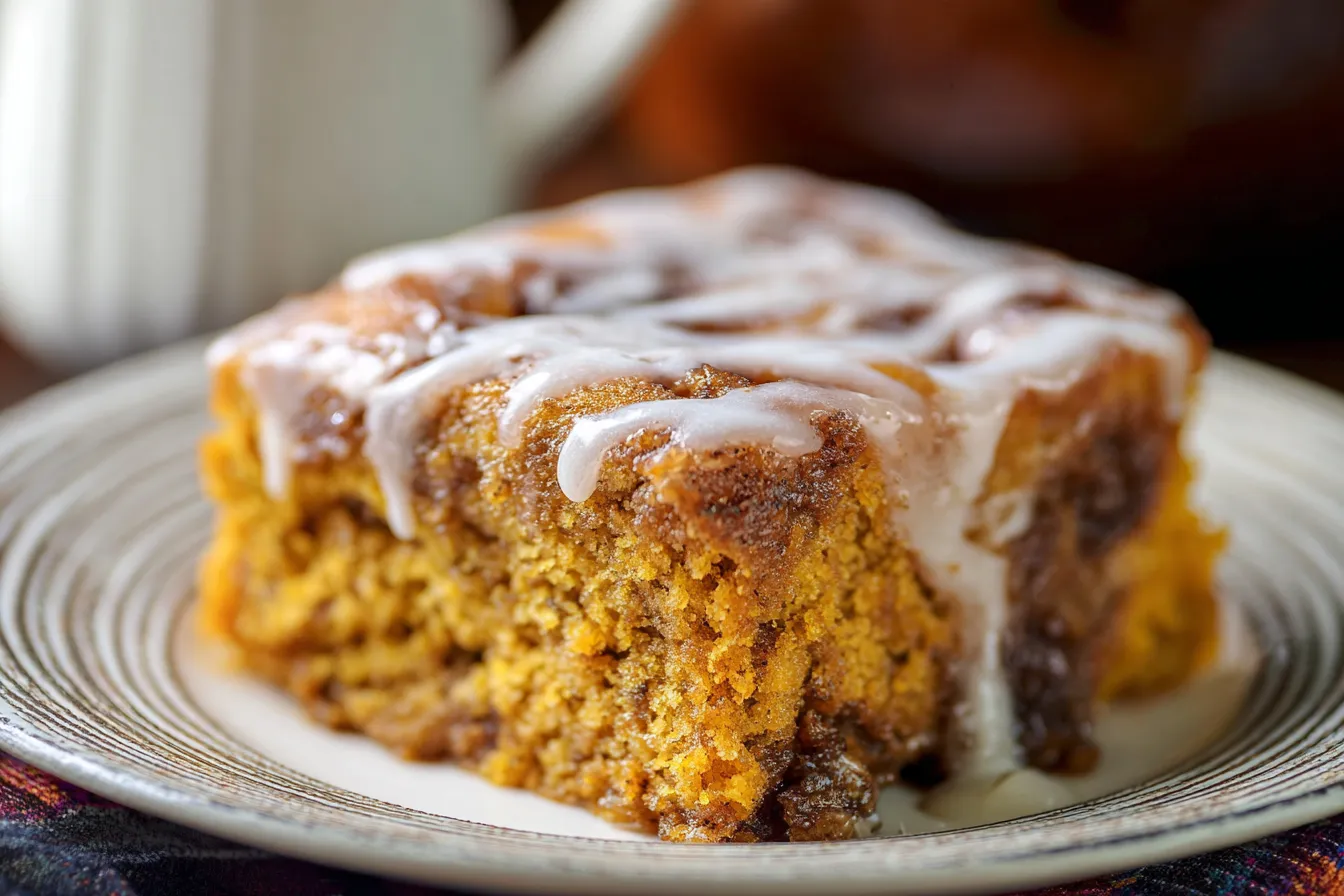 Pumpkin Honey Bun Cake