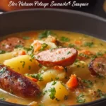 Slow Cooker German Potato Soup with Sausages