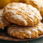 Soft Iced Pumpkin Oatmeal Cookies