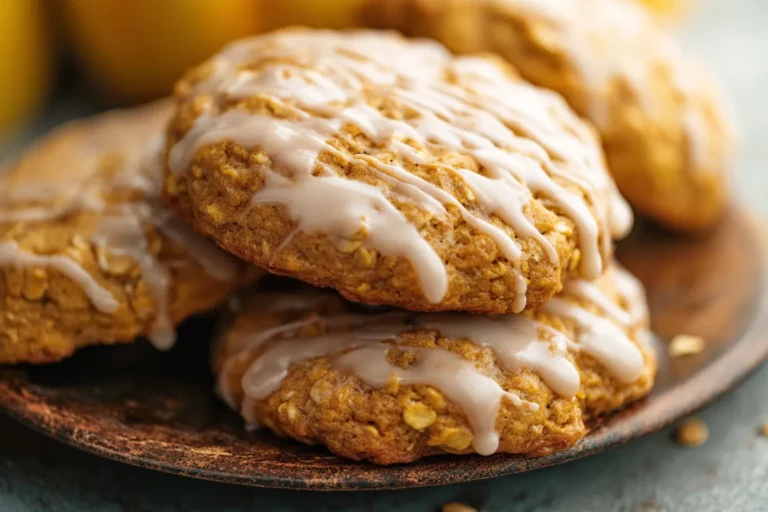 Soft Iced Pumpkin Oatmeal Cookies