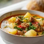 Spicy Sausage Potato Soup