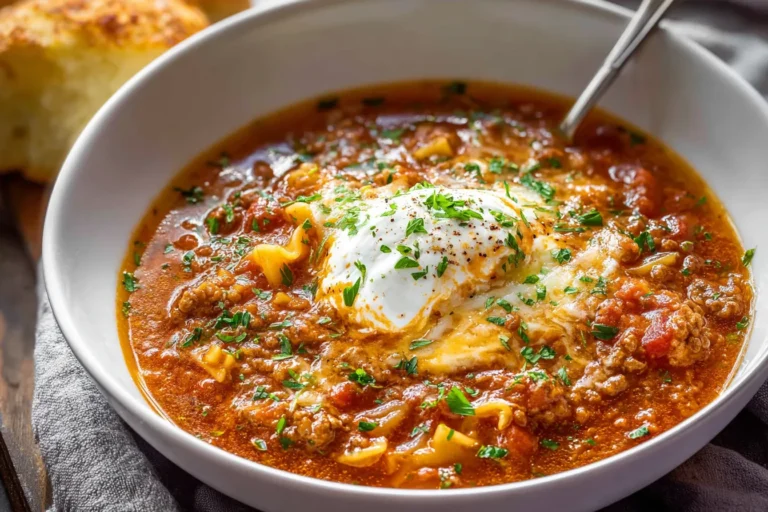 The BEST Lasagna Soup