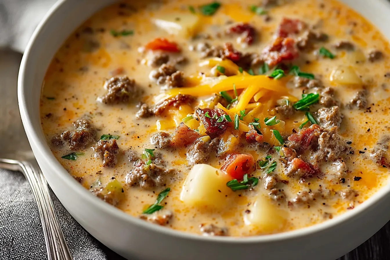 The Easiest Cheeseburger Soup Recipe