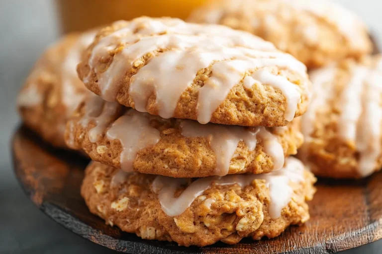 Bakery Style Iced Pumpkin Oatmeal Cookies (Better Than Starbucks!)
