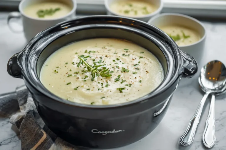 Cozy Homemade Potato Leek Soup (Made in the Crockpot!)