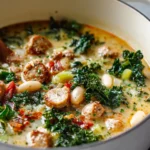 Creamy Chicken Sausage and Kale Soup