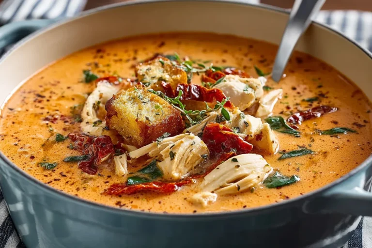 Creamy Sun Dried Tomato Chicken Soup