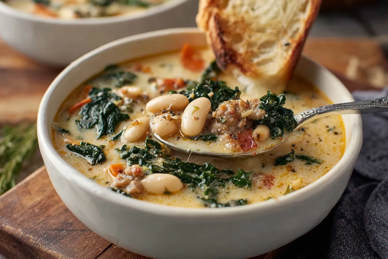 Creamy Tuscan Soup with White Beans and Kale