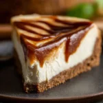 Easy No Bake Apple Butter Cheesecake with Gingersnap Crust