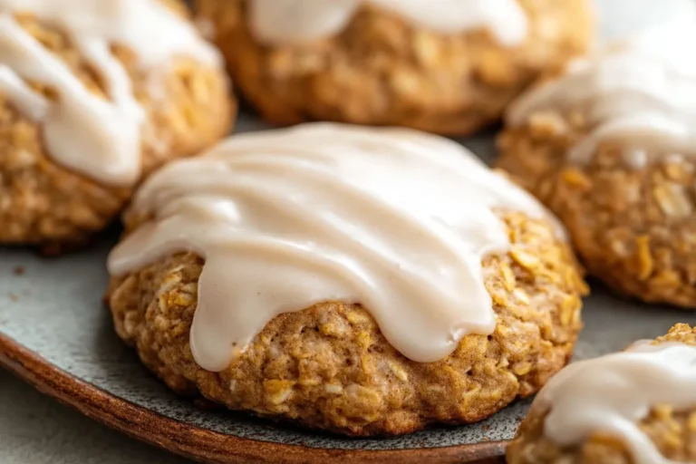 Easy Pumpkin Oatmeal Cookies with Creamy Icing