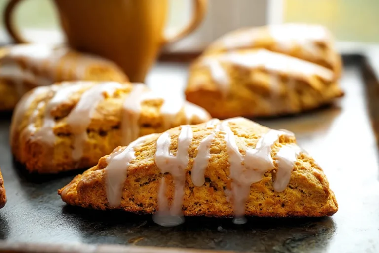 Easy Pumpkin Scones with Spiced Glaze