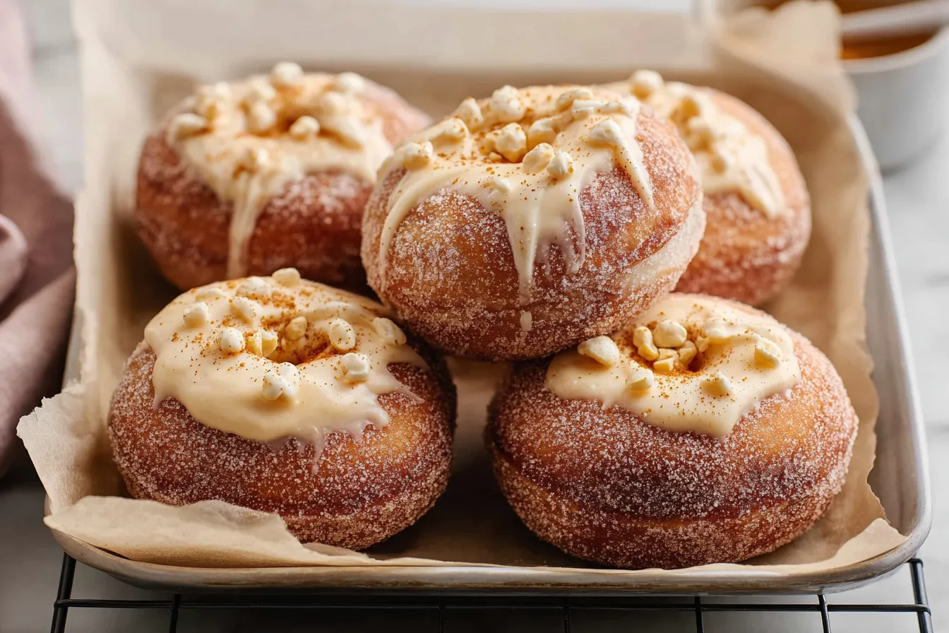Easy Pumpkin Spice Cheesecake Doughnuts