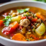 Healthy Ground Turkey and Vegetable Soup