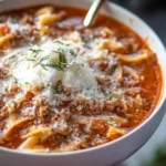 Healthy Lasagna Soup with Ground Turkey