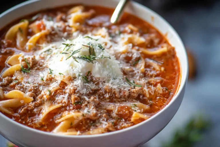 Healthy Lasagna Soup with Ground Turkey