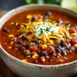 Healthy Taco Soup with Black Beans and Corn
