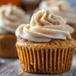 Homemade Pumpkin Cupcakes with Cinnamon Frosting