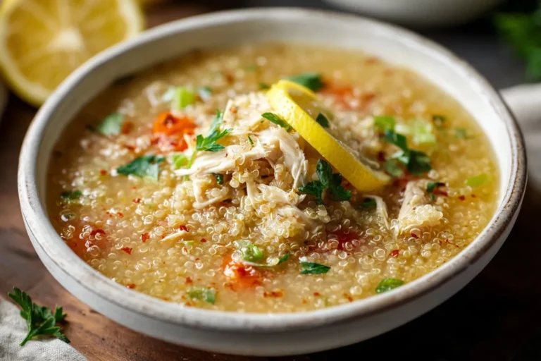 Lemon Chicken Quinoa Soup