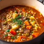 Old Fashioned Vegetable Beef & Barley Soup