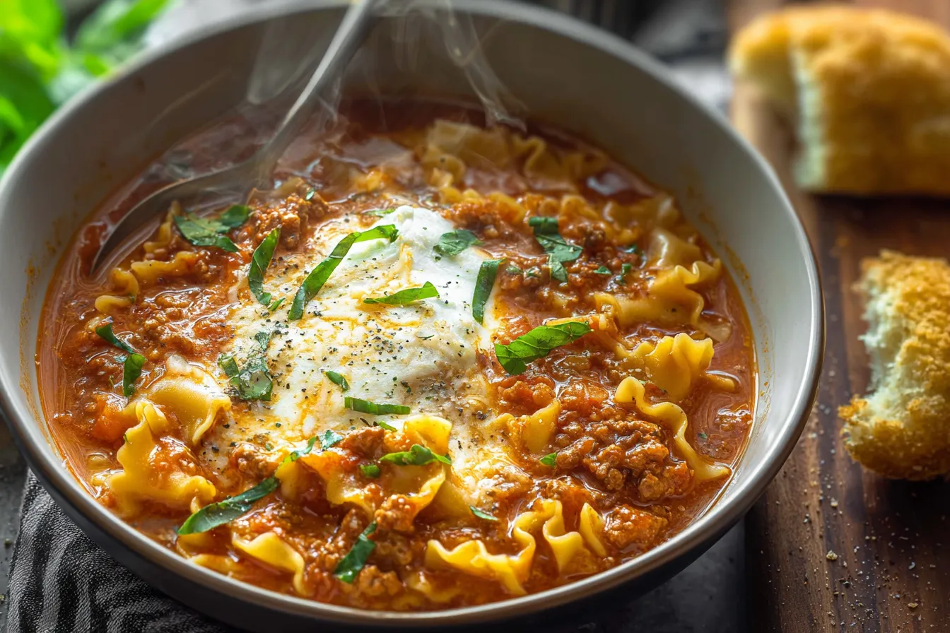 One Pot Tiktok Lasagna Soup