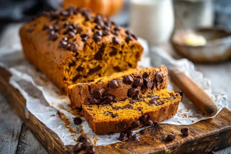 Quick Pumpkin Bread with Melty Chocolate Chips