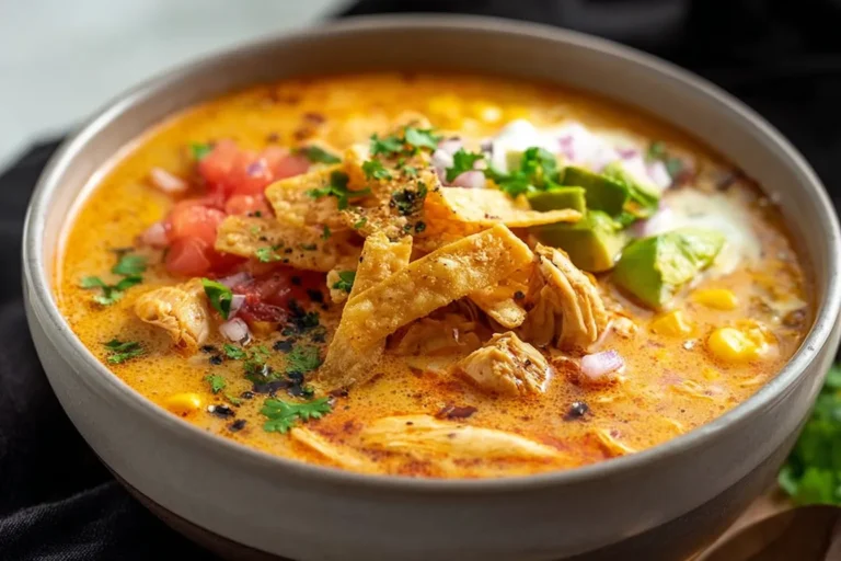 Restaurant Style Creamy Tortilla Soup with Chicken