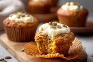 Soft and Fluffy Pumpkin Cream Cheese Muffins