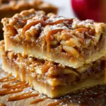 The BEST Salted Caramel Apple Pie Bars