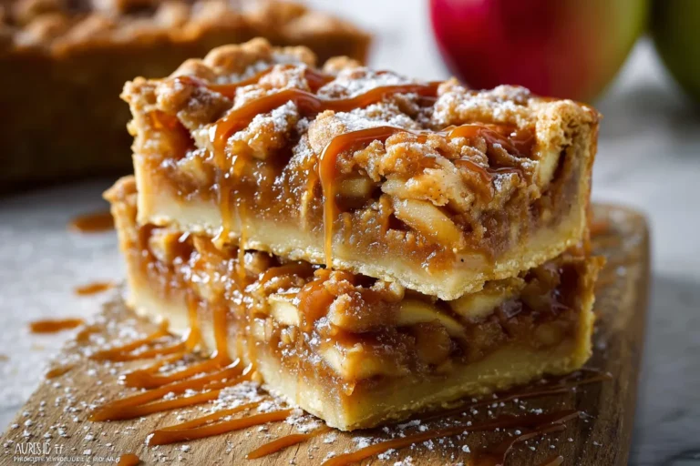 The BEST Salted Caramel Apple Pie Bars