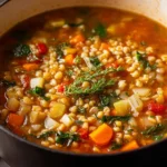 The Best Vegan Vegetable Barley Soup