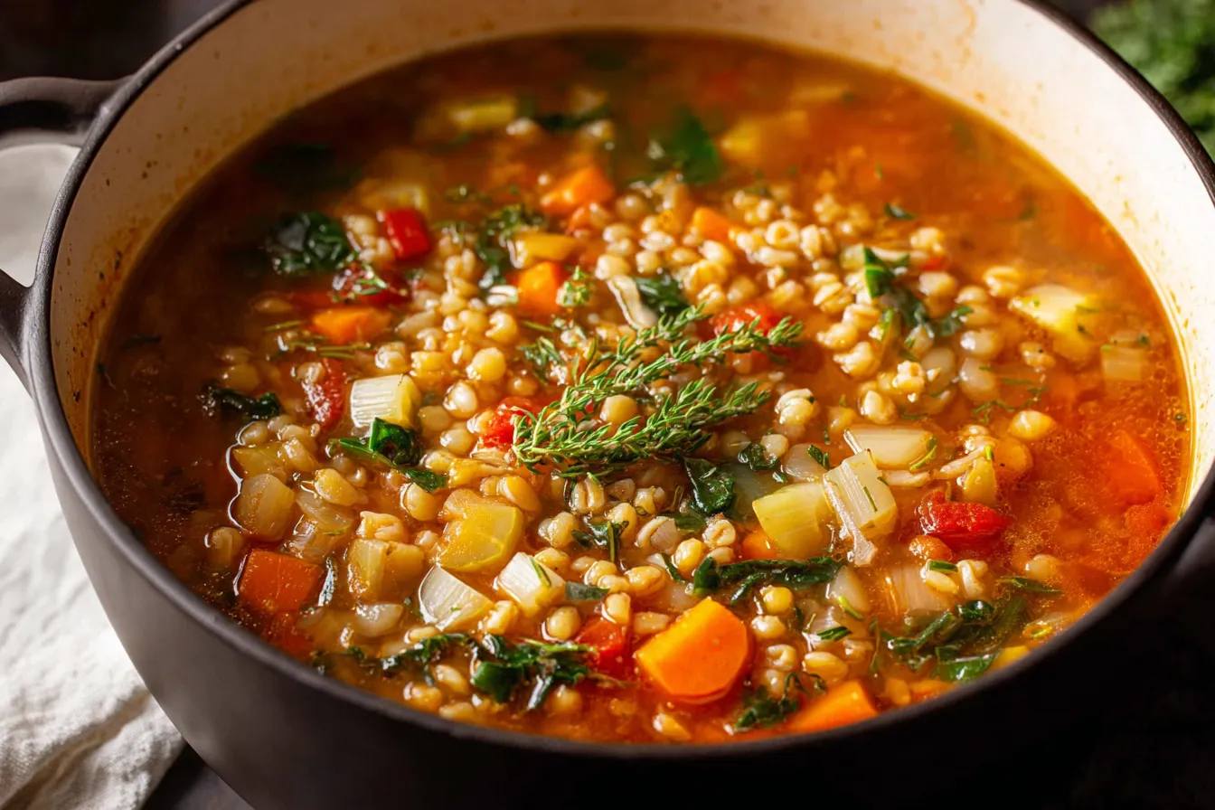 The Best Vegan Vegetable Barley Soup
