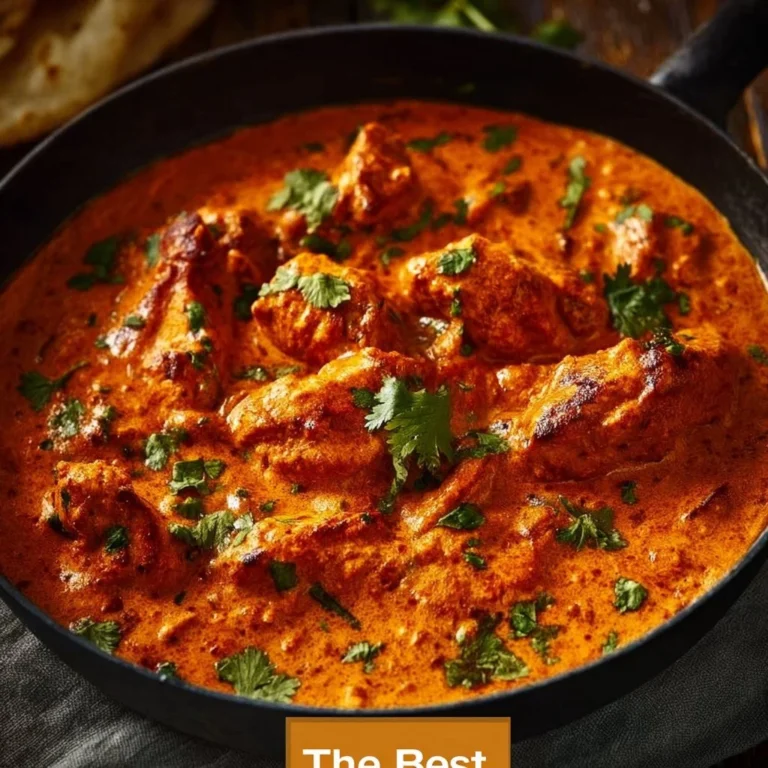 Delicious Chicken Tikka Masala served with rice and naan bread